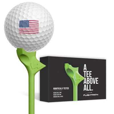 FLIGHTPATH Diamond Golf Tees  Patented Design to Reduce Spin for Long, Straight Drives  Low-Friction 3.25 Long Tees, Robotically Tested for Ball Spin  USGA Approved Performance  8 Pack