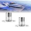 316 Stainless Steel Hand Rail Round Base 1 Inch, Fitting for Boats Yachts, Versatile Hand Rail Base 90 Degree with Easy Installation, Superior Durability Applicable view 3