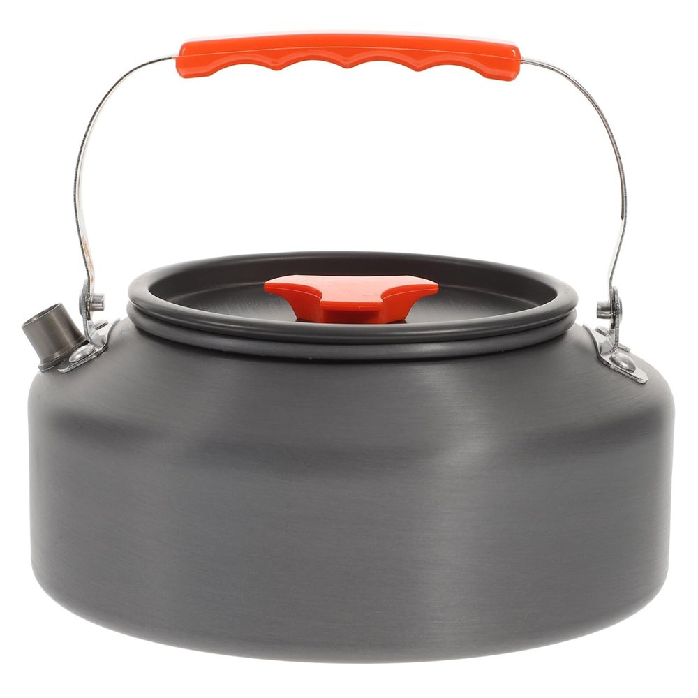 POPETPOP Portable Black Kettle Collapsible Camping Tea Kettle for Outdoor Use Large Capacity 1.6l Kitchen Stovetop Tea Pot Random
