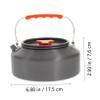 POPETPOP Portable Black Kettle Collapsible Camping Tea Kettle for Outdoor Use Large Capacity 1.6l Kitchen Stovetop Tea Pot Random view 2