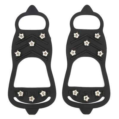SUNGOOYUE 8 Tooth Stainless Steel Ice Shoe Spikes Covers, 1 Pair Anti Slip Silicone Climbing Crampons for Mountaineering Activities (M), Medium, SUNGOOYUE3nmwt0uxps-11