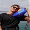 Ballast Beach Pillow  Comfy, Durable & Compact, Stays Put on Windy Beaches with Patented Sand Pouch, Inflatable Pillow for Beaches, Pools, Camping, Festivals and Travel (Blazing Sunset) view 2