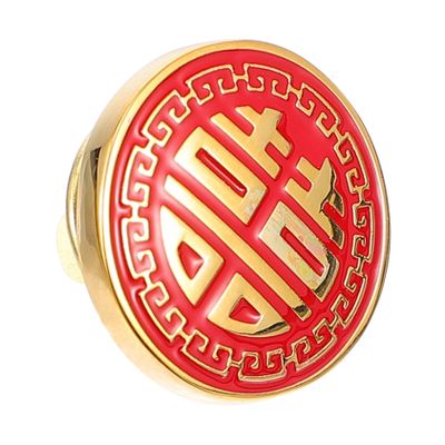 1pc Gold Copper Brooch Design for Weddings Man Pin Elegant Accessory for Celebrations Festivals and Formal Events