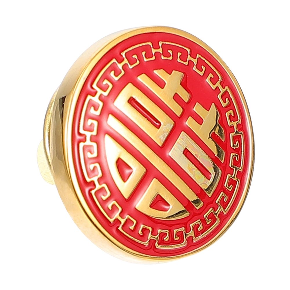 1pc Gold Copper Brooch Design for Weddings Man Pin Elegant Accessory for Celebrations Festivals and Formal Events