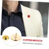 1pc Gold Copper Brooch Design for Weddings Man Pin Elegant Accessory for Celebrations Festivals and Formal Events view 3