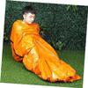 POPETPOP Outdoor Emergency Sleeping Bag for Adults Lightweight Pe Material Drawstring Hood for Hiking and Camping Activities Random Color view 3