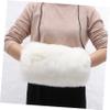 WHAMVOX Faux Fur Women Warm Hand Muffs White Boys and Girls Hand Muff for Winter view 2