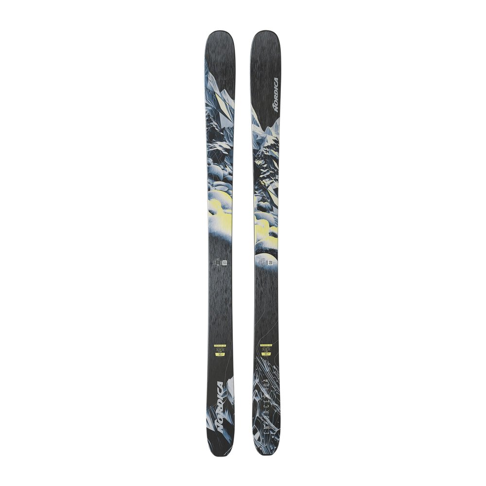 Nordica Unisex Adults Enforcer 104 Lightweight Smooth Maneuverable All-Mountain Skis Without Bindings Winter Sports, Black/Lime/Blue, 179