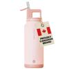 GROSCHE Alpine Flip n' Sip 40 oz Insulated Water Bottle - Stainless Steel, Leakproof Flask with Straw - Perfect for Gym, Travel & Outdoor Use - Keeps Water Cold up to 60 hrs - Rose Pink view 1
