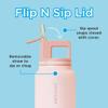GROSCHE Alpine Flip n' Sip 40 oz Insulated Water Bottle - Stainless Steel, Leakproof Flask with Straw - Perfect for Gym, Travel & Outdoor Use - Keeps Water Cold up to 60 hrs - Rose Pink view 2