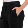 LazyPants Womens Heavyweight High Rise Velour Joggers (Black, Small) view 4