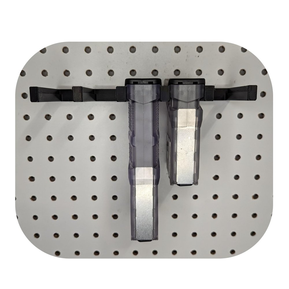 Hammy3DPrints Mount for AR10 Lancer Mags - Pegboard/Metal Pegboard/Skadis/etc. | Magazine Holder Storage Rack (Vault Tek)