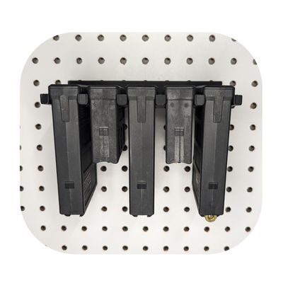 Hammy3DPrints Mount for AICS Pmag Short Action 308/762/6.5 Mags - Pegboard/Metal Pegboard/Skadis/etc. | Magazine Holder Storage Rack (Vault Tek)