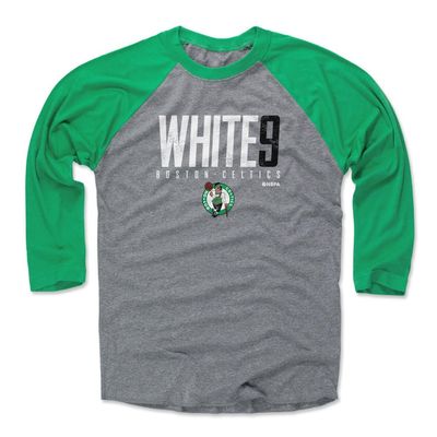 500 LEVEL Derrick White Boston Celtics 3/4 Sleeve T-Shirt - Derrick White Boston Celtics Elite WHT (Green/Heather Gray, Large)