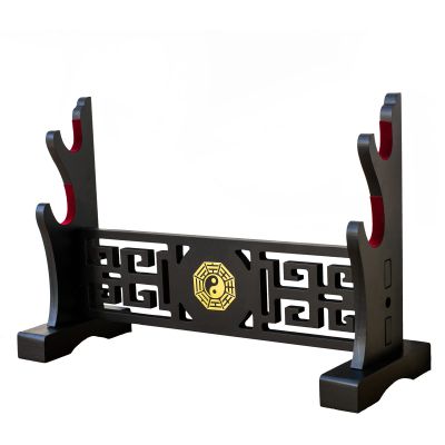 FOXSMZZ Sword Holder Velvet Padded Katana Stand Samurai Display Rack Support All Tanto Swords Weapon Display Stand (Bagua-2)