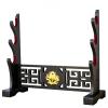 FOXSMZZ Sword Holder Velvet Padded Katana Stand Samurai Display Rack Support All Tanto Swords Weapon Display Stand (Dragon-3) view 1