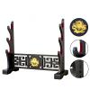 FOXSMZZ Sword Holder Velvet Padded Katana Stand Samurai Display Rack Support All Tanto Swords Weapon Display Stand (Dragon-3) view 3