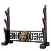 FOXSMZZ Sword Holder Velvet Padded Katana Stand Samurai Display Rack Support All Tanto Swords Weapon Display Stand (Kirin-3) view 1