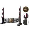 FOXSMZZ Sword Holder Velvet Padded Katana Stand Samurai Display Rack Support All Tanto Swords Weapon Display Stand (Kirin-3) view 3