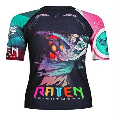 Raven Fightwear Women's The Candy BJJ Rash Guard Short Sleeve MMA Black Small
