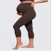 CRZ YOGA Butterluxe Maternity Capris Leggings 21" - Over The Belly Workout Active Yoga Womens Pregnancy Crop Pants Stretchy Hot Fudge Brown X-Large view 4