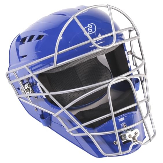 FORCE3 PRO GEAR Defender XS3 Catchers Helmet Gloss (Royal/Silver, Large)