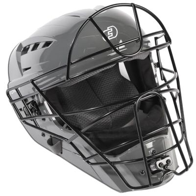 FORCE3 PRO GEAR Defender XS3 Catchers Helmet Gloss (Graphite Gray/Black, Large)