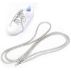 ANUFER One Piece 4MM Glitter Round Shoe Lace with Rhinestones Drawstring Cord Hoodie Strings Replacements SN0712111 Silver 120CM view 2