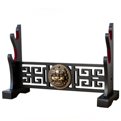 FOXSMZZ Sword Holder Velvet Padded Katana Stand Samurai Display Rack Support All Tanto Swords Weapon Display Stand (Kirin-2)