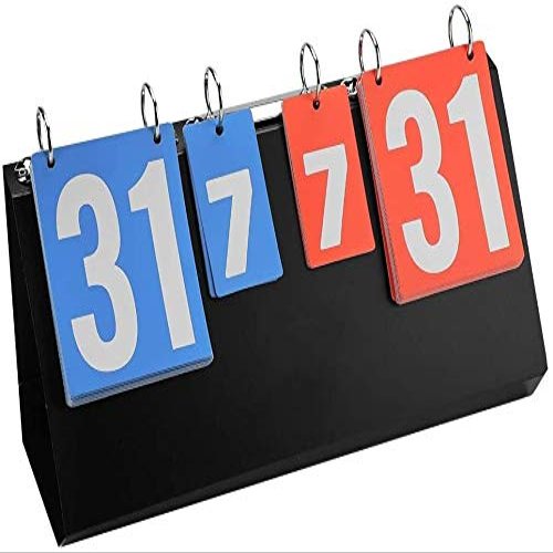 UNbit 4 Digit Scoreboard Table Top Scoreboard Flipper Score Flip Scoreboard for Basketball Table Tennis Soccer Baseball and Other Competition Durable Scoreboards