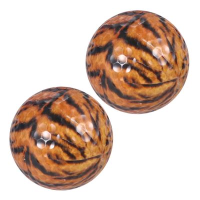 SUPVOX 2pcs Tiger Pattern Training Double Rubber Golf for Beginners Soft Cover for Practice and Warm-ups for Outdoor and Indoor Use