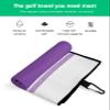 IDOWMAT Texture Golf Towel 16"x24" Microfiber Glof Towels for Golf Bag, Waffle Pattern Golf Club Cleaning Towel with Carabiner Clip Golf Gift for Women & Men, Artistic Purple Stripes Texture view 2