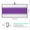 IDOWMAT Texture Golf Towel 16"x24" Microfiber Glof Towels for Golf Bag, Waffle Pattern Golf Club Cleaning Towel with Carabiner Clip Golf Gift for Women & Men, Artistic Purple Stripes Texture view 3