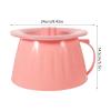 Chamber Pot with Lid Commode Bucket Urinal Bottle Urine Pots Potty Pee Bucket Portable Toilet Urinal Basin Potty Bedside Urinal for Women Men Elderly Kid Pink view 2