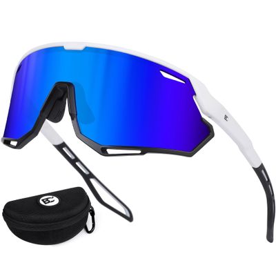 BIRCEN Mens Sports Baseball Sunglasses: TR90 Lightweight Cycling Glasses Wrap Around Running Glasses for Outdoor MTB Bike