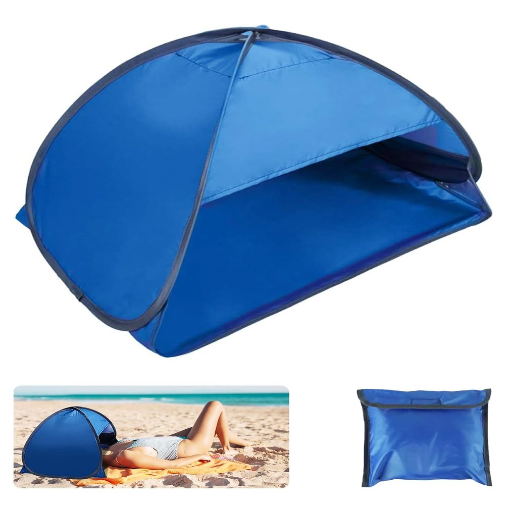 MOXTOYU Mini Pop Up Beach Sun Tent, Portable Instant Shade Canopy for Pet and Family, Lightweight Sun Shelter for Beach Sun Face Head Shade Protection