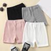 NineFit Basics 4 Pack Toddler Girls Dance Shorts Girls Bike Short Breathable Summer Soild Ribbed Shorts Baby (Grey, 18-24 Months) view 2