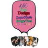 AJIOCIEU Custom Pickle Ball Rackets Cover Personalized Design with Picture Text Logo Racquet Cover Holder Sleeve Case Protection, Fits Most Paddles, 8.5 x 11.5 in, Pink view 1