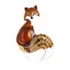 WCB1FPu Brooch Ladies Brooch Craft Brooch Retro Simple Fox Brooch Sweater Alloy Cardigan Accessories Rhinestone Pin (C) view 4