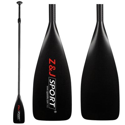 Z&J SPORT 3-Piece SUP Paddle 172-220cm Adjustable, Full Carbon Racing Stand-up Paddle (HL: 16.8cm*47cm, 90.7sq. in)