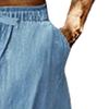 JEsilunmaMY Men's Cotton Linen Drawstring Jogger Pants Elastic Waist Lightweight Casual Pants Loose Summer Beach Yoga Pants (Light Blue,XX-Large) view 3