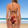 Fireball Women's Triangle Bikini Two Piece Swimsuit String Bikini Set Sexy Swimwear Bathing Suit M view 3