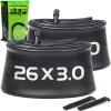 2 Pack 26x3.0 Fat Bike Tube with AV 32mm Valve, Premium Butyl Rubber 26 x 3.5 Fat Tire Bike Tubes with 2 Tire Levers, 26x3.0 Bike Tube for Road/MTB/E Bike by Hydencamm view 1