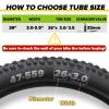 2 Pack 26x3.0 Fat Bike Tube with AV 32mm Valve, Premium Butyl Rubber 26 x 3.5 Fat Tire Bike Tubes with 2 Tire Levers, 26x3.0 Bike Tube for Road/MTB/E Bike by Hydencamm view 2