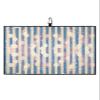 Line Golf Towel 16"x24" Microfiber Glof Towels for Golf Bag, Waffle Pattern Golf Club Cleaning Towel with Carabiner Clip Golf Gift for Women & Men, Dreamy Aperture Snowflake Lines Texture Blue view 1