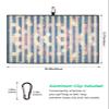 Line Golf Towel 16"x24" Microfiber Glof Towels for Golf Bag, Waffle Pattern Golf Club Cleaning Towel with Carabiner Clip Golf Gift for Women & Men, Dreamy Aperture Snowflake Lines Texture Blue view 2