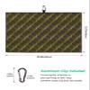 Colorful Gradient Golf Towel 16"x24" Microfiber Glof Towels for Golf Bag, Waffle Pattern Golf Club Cleaning Towel with Carabiner Clip Golf Gift for Women & Men, Gradient Geometric Retro Ripple Brown view 3