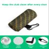 Colorful Gradient Golf Towel 16"x24" Microfiber Glof Towels for Golf Bag, Waffle Pattern Golf Club Cleaning Towel with Carabiner Clip Golf Gift for Women & Men, Gradient Geometric Retro Ripple Brown view 4