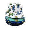 Children's Bucket Hat Cartoon Bulldozer Printed Fisherman Hat Outdoor Sun Protection Hat for Boys Girls White view 2