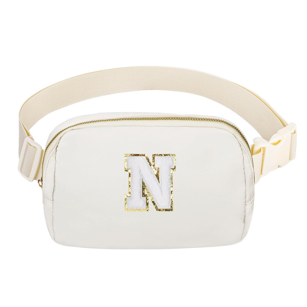 Birthday Gifts Personalized Mother's Day Gifts for 4 5 6 7 8 9 10 11 12 13 14 Year old Girls Teen Sister Kid Initial Letter Fanny Pack Trendy Stuff White Letter N